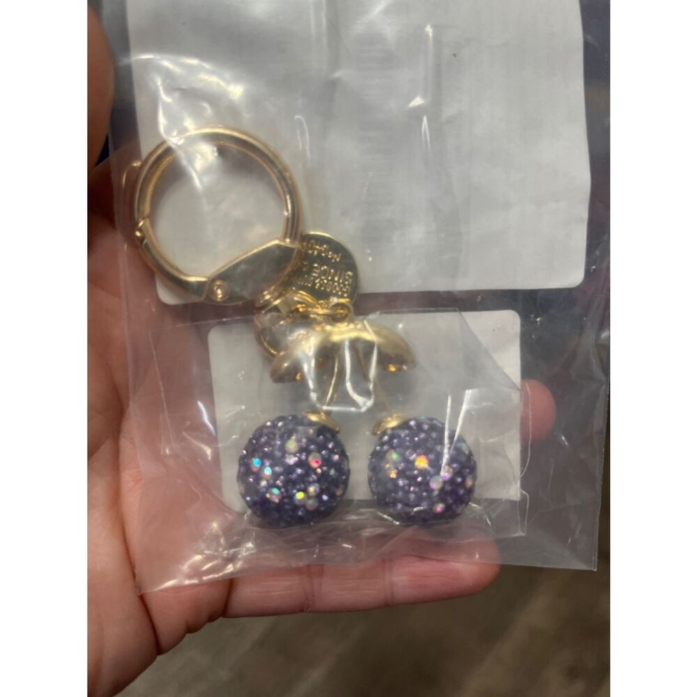 Cherry purple bag charm